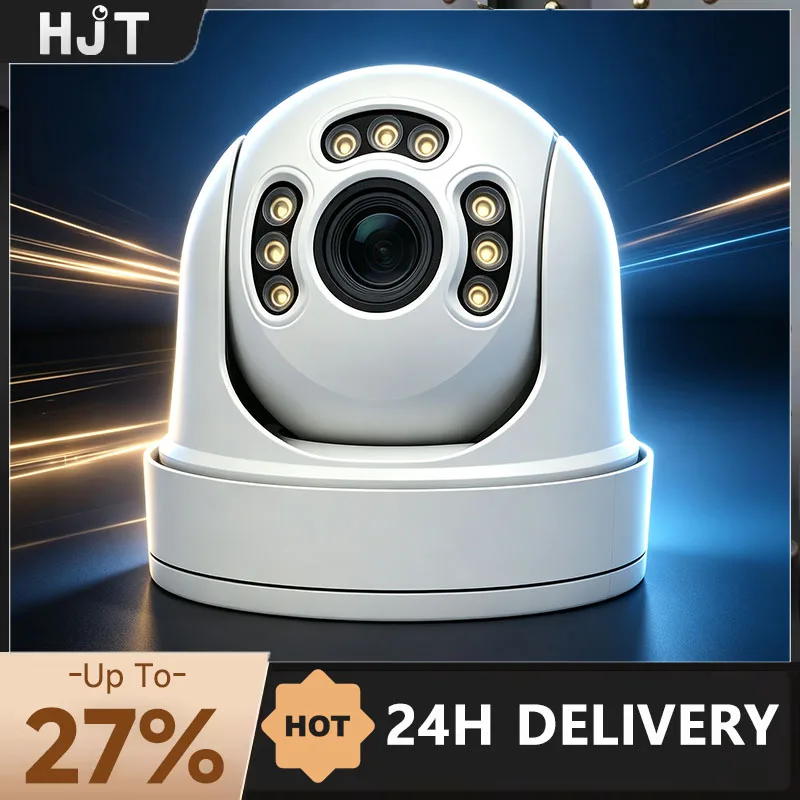 HJT 4K 8MP 20fps 5MP WiFi Dome камера 5X ZOOM Auto Human Auto Tracking Audio PTZ IP камера Onvif Protocol 128G TF Card IR 30M