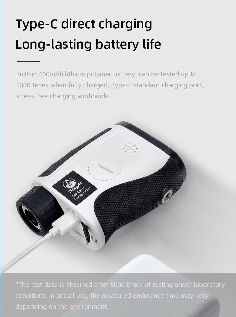 빙엠 아웃도어 사냥 골프 장비, 슬로프 거리 잠금 기능, 고정밀 7배 줌, 깃발 진동 잠금 거리측정기