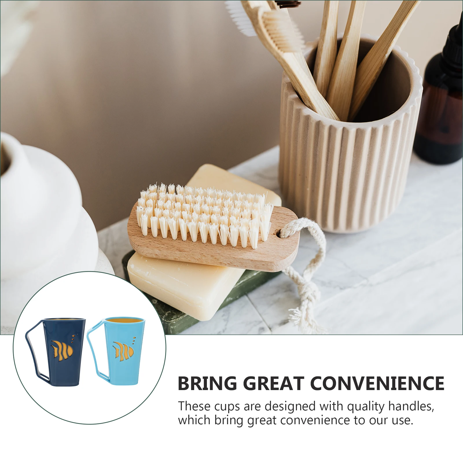 

2 Pcs Rinsing Mouthwash Cup Toothbrush Holder for Storing Toothbrushes Tumbler Case