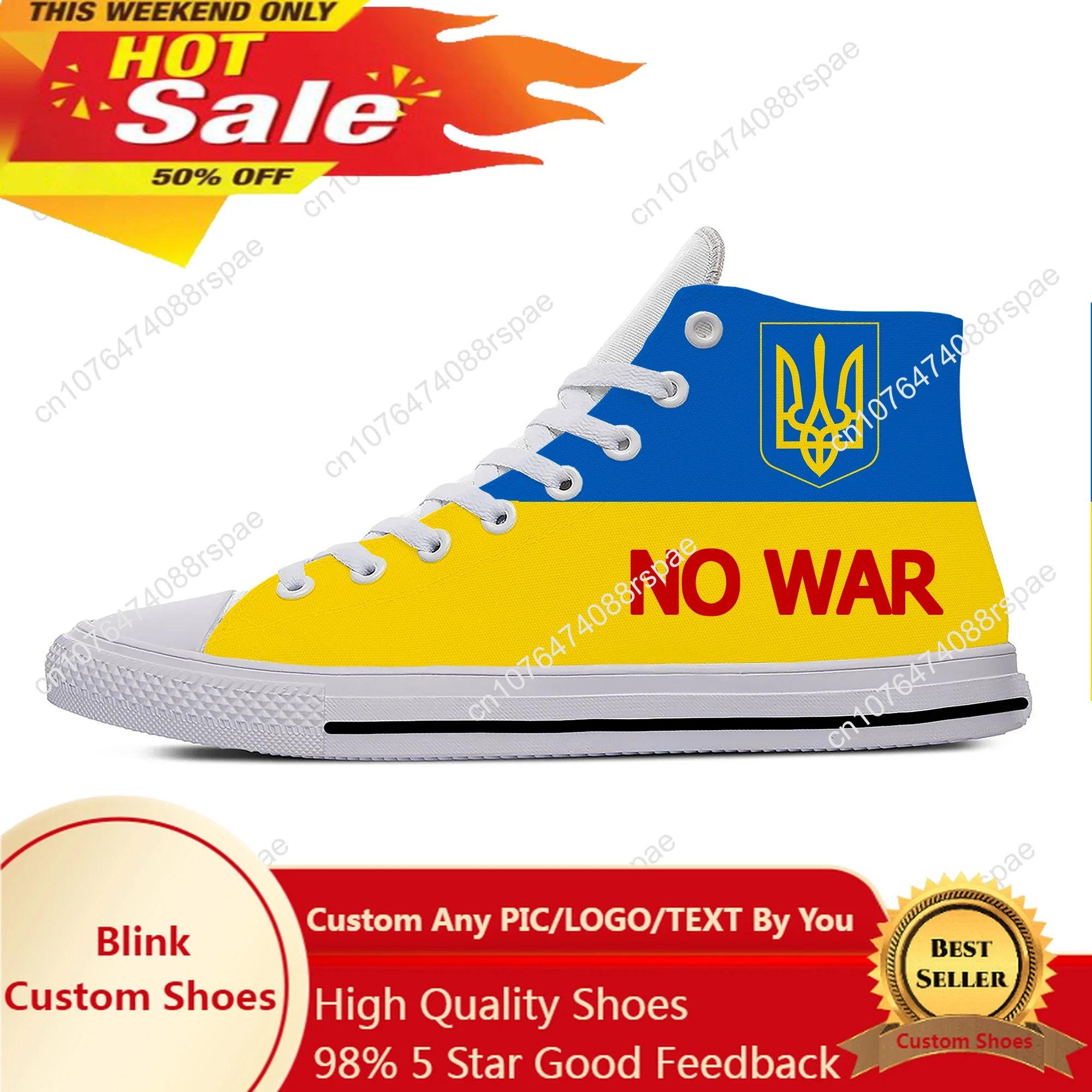 Ukraine Flagge High Top Sneakers brauchen Frieden Herren Damen Teenager Freizeit schuhe Laufschuhe atmungsaktiven leichten Schuh