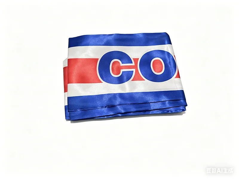 Z-ONE FLAG 14x130cm  Costa Rica Scarf Costa Rica national day Scarves Tassels for Football Used for event decoration