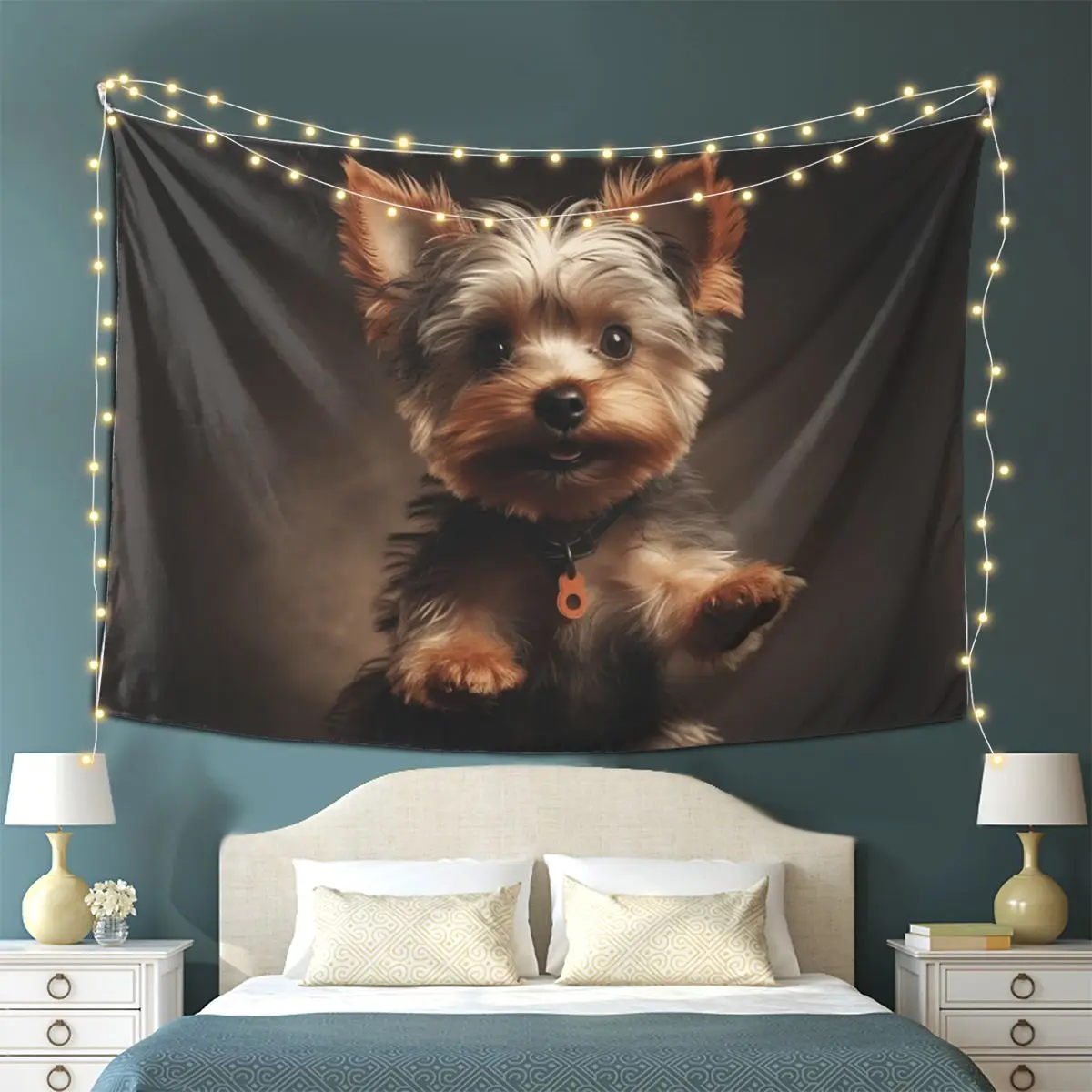 

Йоркширский терьер, собака, милый гобелен, настенный эстетический домашний декор, гобелены для гостиной, спальни