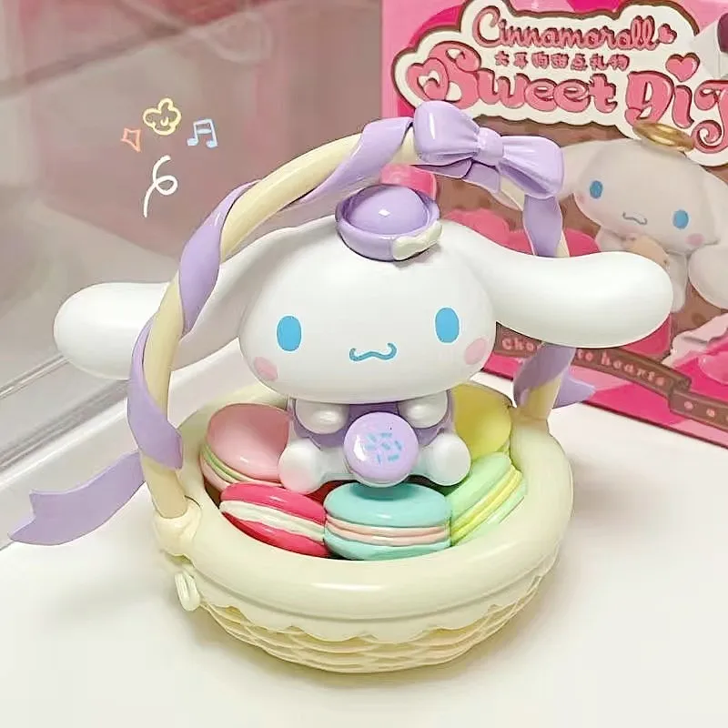 2023 Genuine Sanrio Pvc Cinnamorroll Dessert House Blind Box Figurine Kawaii Collection Toy Room Decoate For Girl Surprise Gift