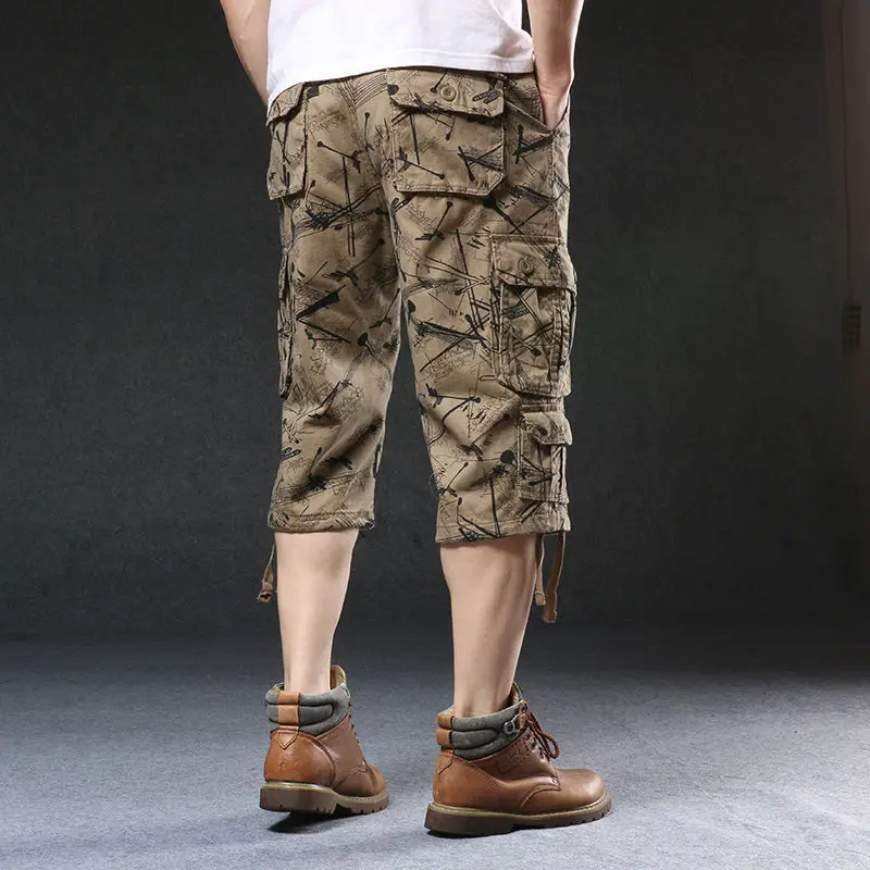 Outdoor Sex Open Crotch Erotic Summer Cargo Jean Shorts Men Casual Sports Tactical Pants Baggy Y2k Streetwear Sweatpants Short