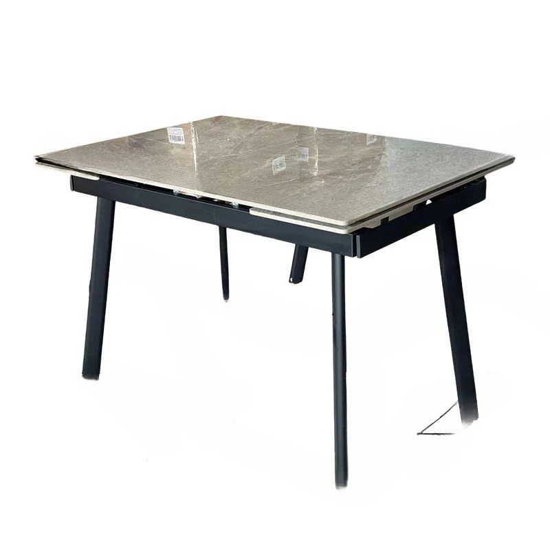 

Retractable folding rock slab dining table modern simple small apartment
