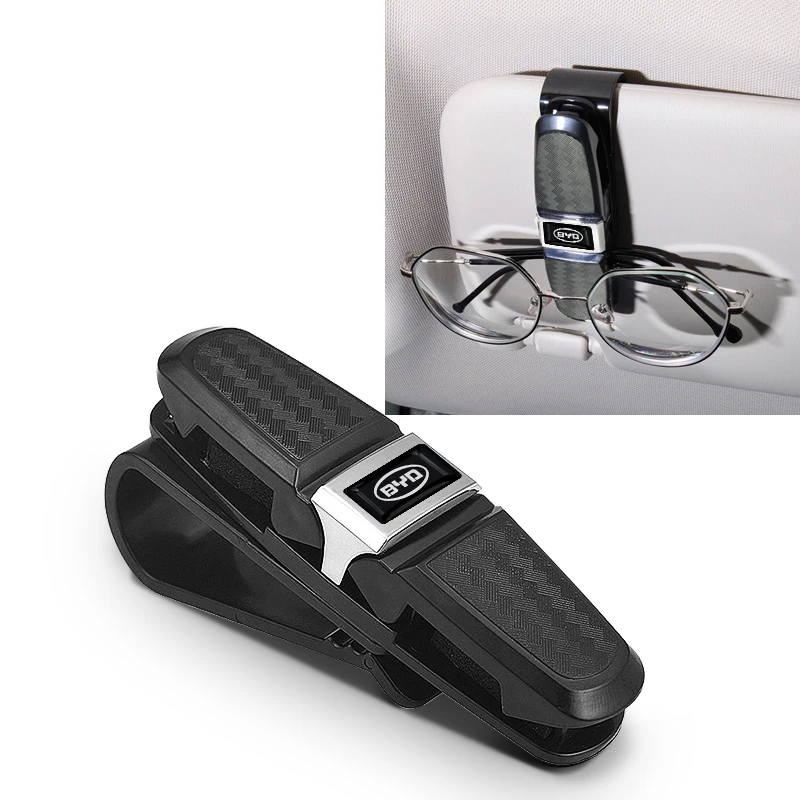 Car Sun Visor Glasses Box Universal Sunglasses Clip Card Ticket For BYD F3 S6 F0 Tang I3 S7 G3 E5 E2 E1 E3 E9 D1 S8 E6 L3