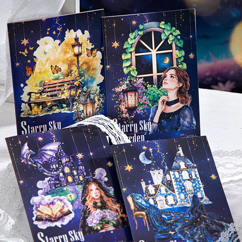 

Mr Paper 80 шт./пакет садовые наклейки для ландшафтного дизайна сада под звездами серии наклейки для справочника DIY чехол для мобильного телефона для ноутбука