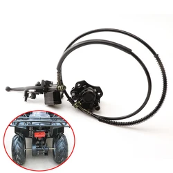 Left Hand Rear Handle Bar 150cm Lever Hydraulic Disc Brake 158mm Fit For ATV Electric Quad Bike Go Kart Buggy Scooter Parts