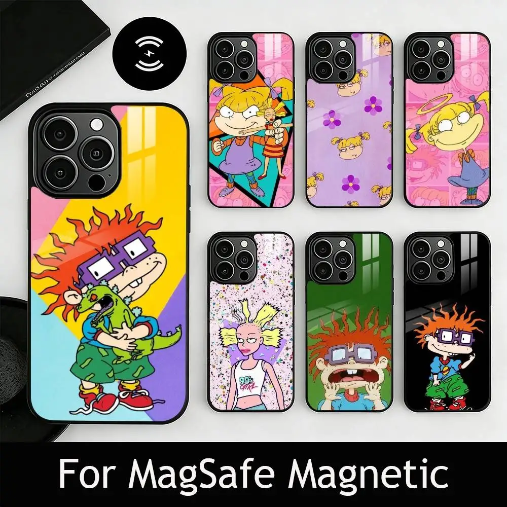 Rugrat C-Chuckie A-Angelica Phone Case For iPhone17,16,15,14,13,12,11 Plus,Pro Magnetic For Magsafe Wireless Charging