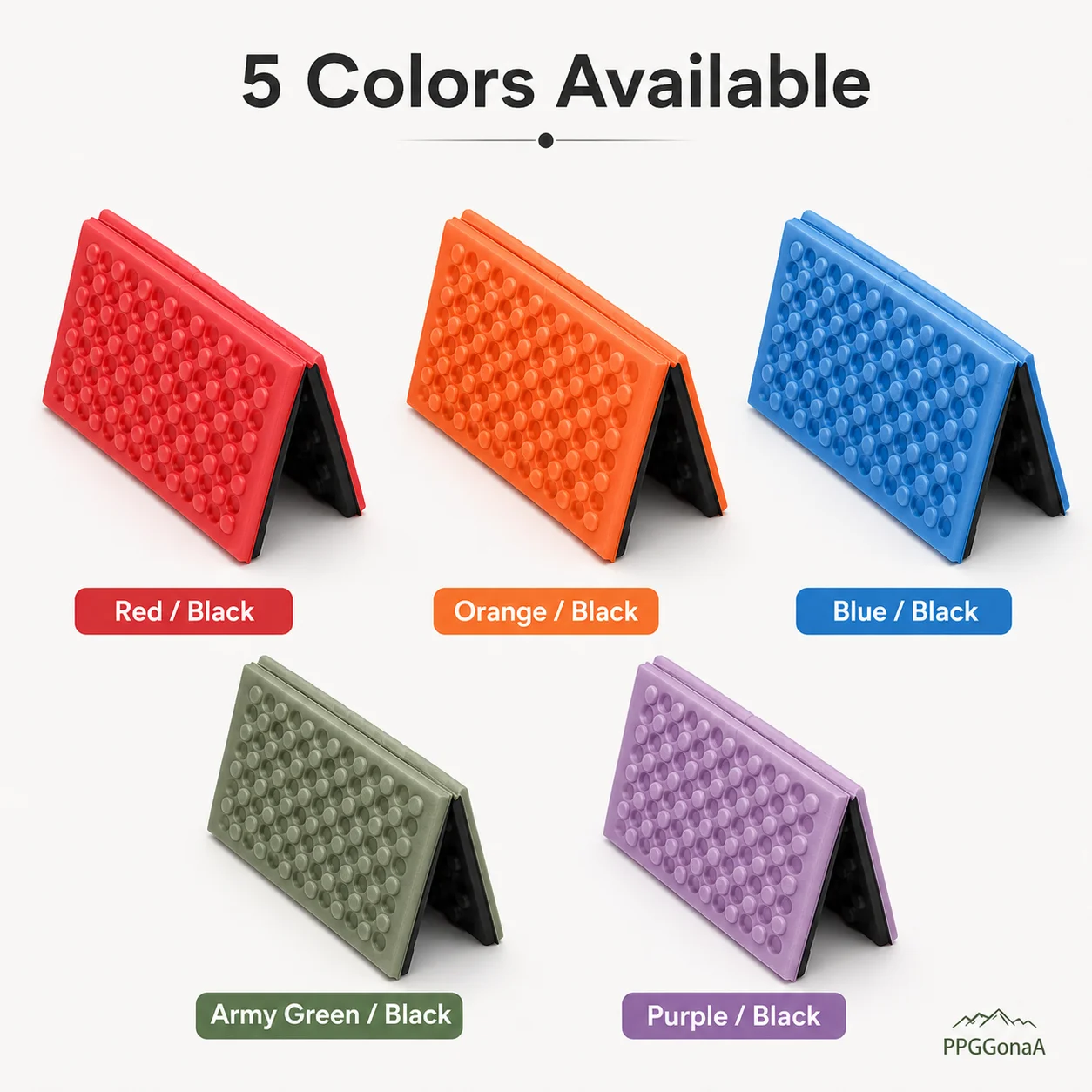 Portable Folding Camping Seat Pad XPE Foam Moisture-Resistant Cushion for Hiking Picnic Beach Park Outdoor