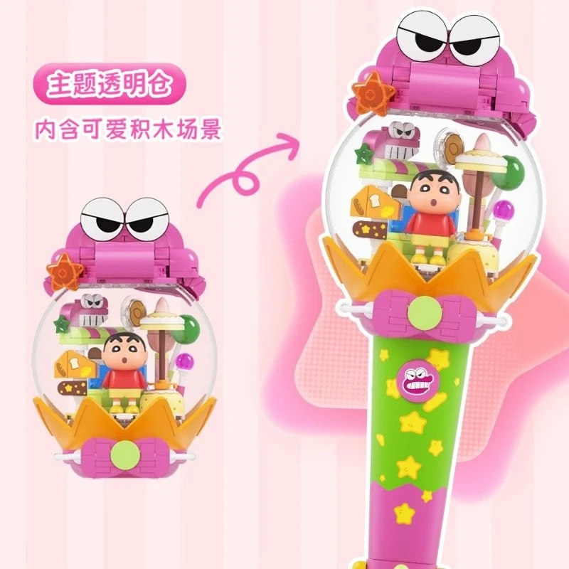 AREAX اللبنات تلوين شين تشان الطاقة الديناميكية دعم عصا سلسلة تجميعها لعبة نموذج حلية جمع هدية