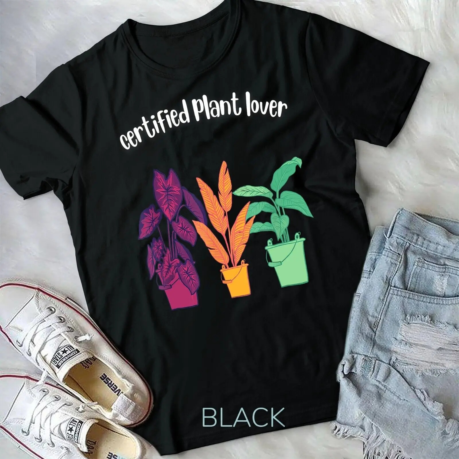 Certified Plant Lover Plants Gardening Flowers T-Shirt Unisex T-shirt