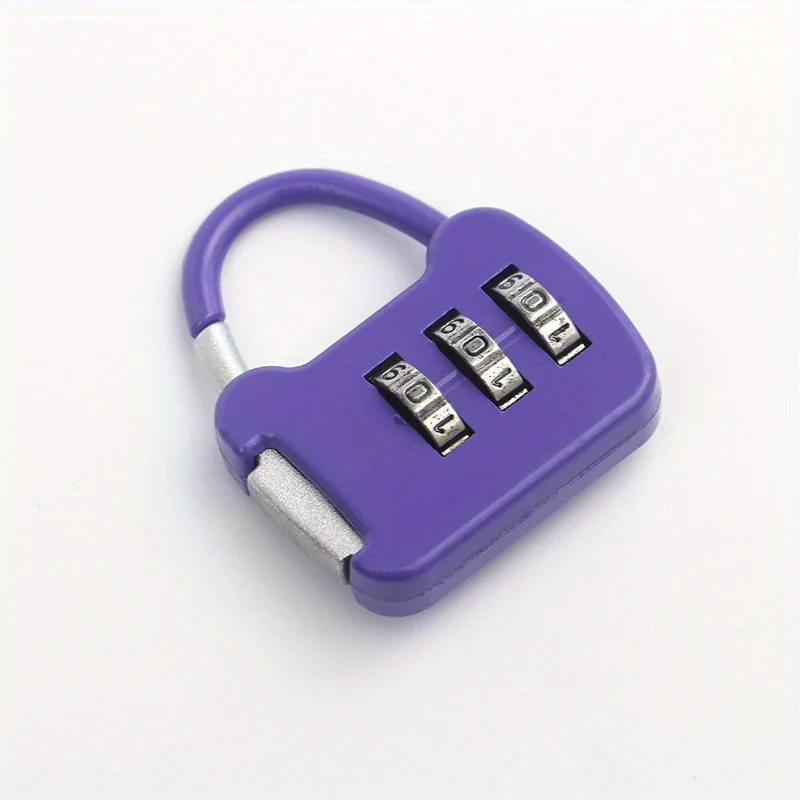 4pcs Color Mini Password Lock Padlock Trolley Case Student Dormitory Cabinet Backpack Zipper Lock 4Pcs