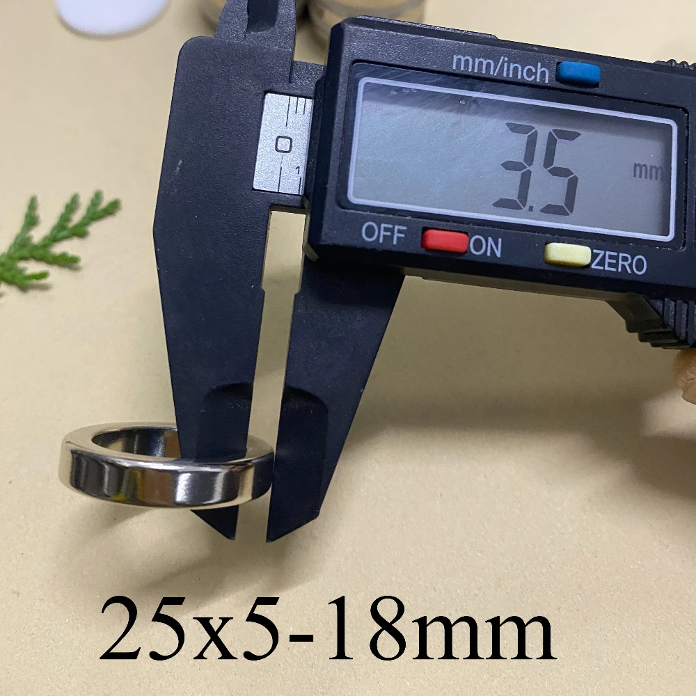 N52 25X5-18 25X5-16  Neodymium Magnet Ring 25*5  round Booster for 3D Printer Home Office Whiteboard DIY Use 16mm 18mm with Hole