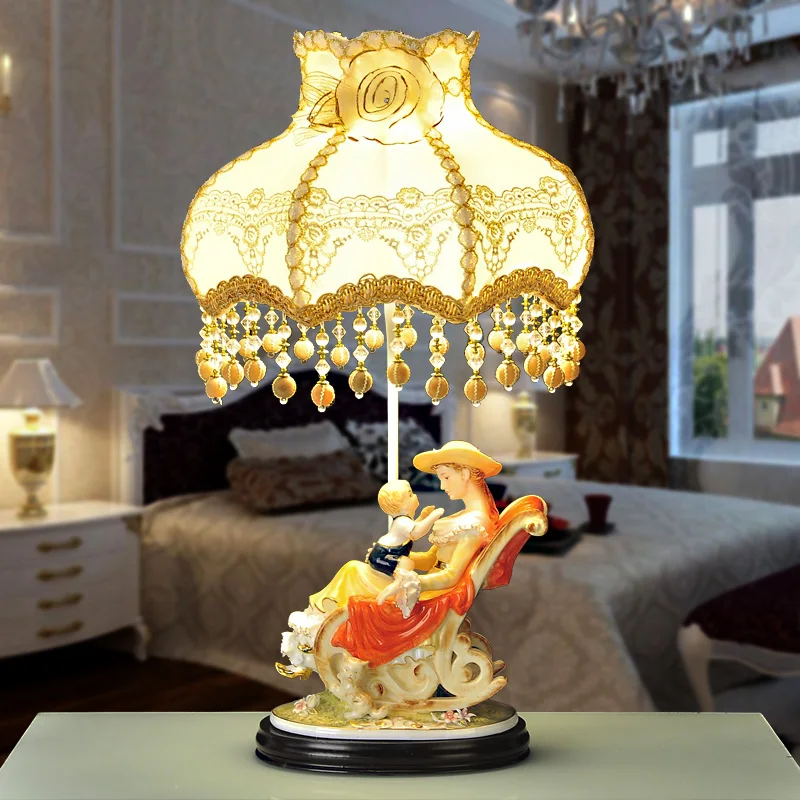 

Европейская пасторальная керамическая свадебная настольная лампа, скандинавская прикроватная лампа для гостиной, спальни, роскошная подарочная настольная лампа с регулируемой яркостью