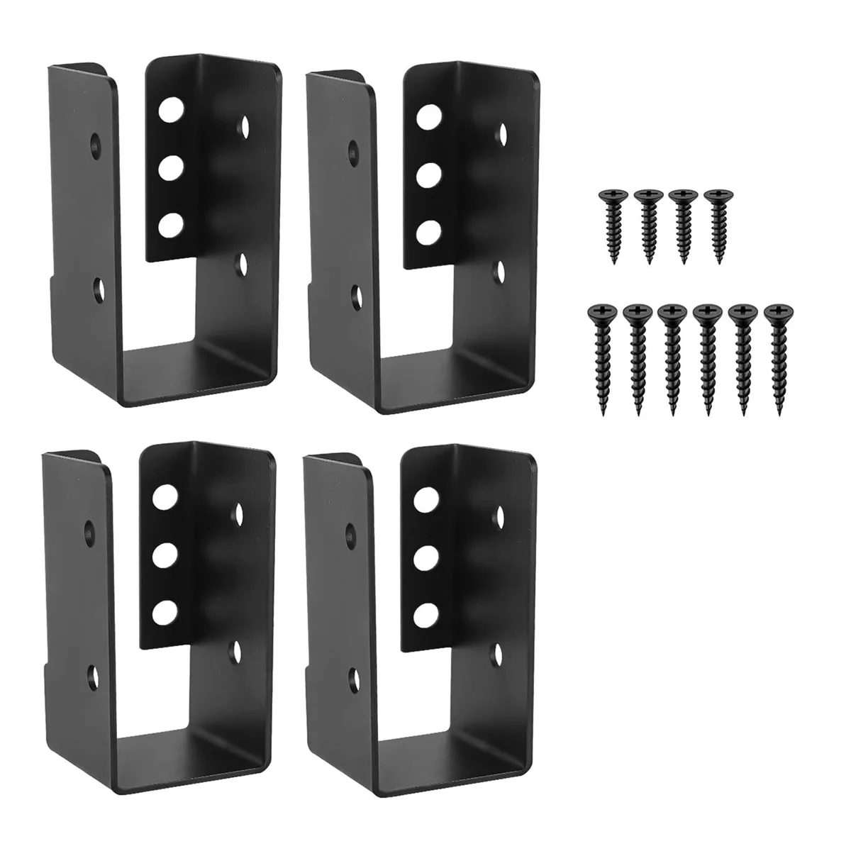 Best Concealed Joist Hanger 4PCS,2InX4In Outdoor Concealed-Flange Light Joist Bracket, Q235B Steel Powder-Coated Joist Hanger