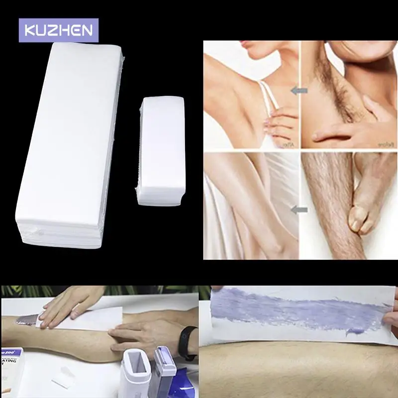 

100PCS Nonwoven High Quality Body Leg Arm Hair Removal Epilator Wax Strip Paper Roll 2Size Women Men Hair Removal Wax Paper