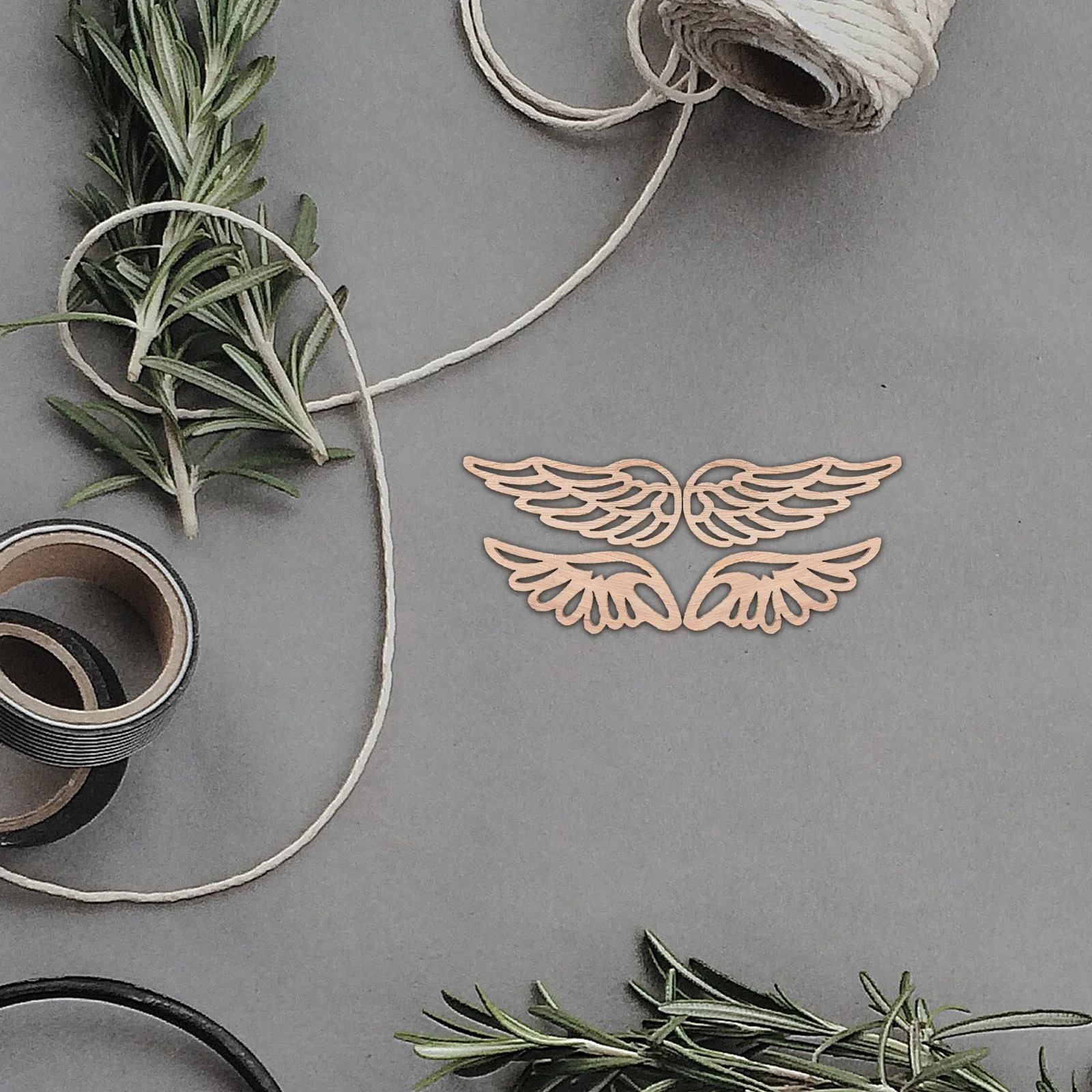 

60Pcs Wooden Wing Blanks Angel Wings Cutouts for Crafts Unfinished Rustic Wood Embellishments DIY Painting Ornament Blanks