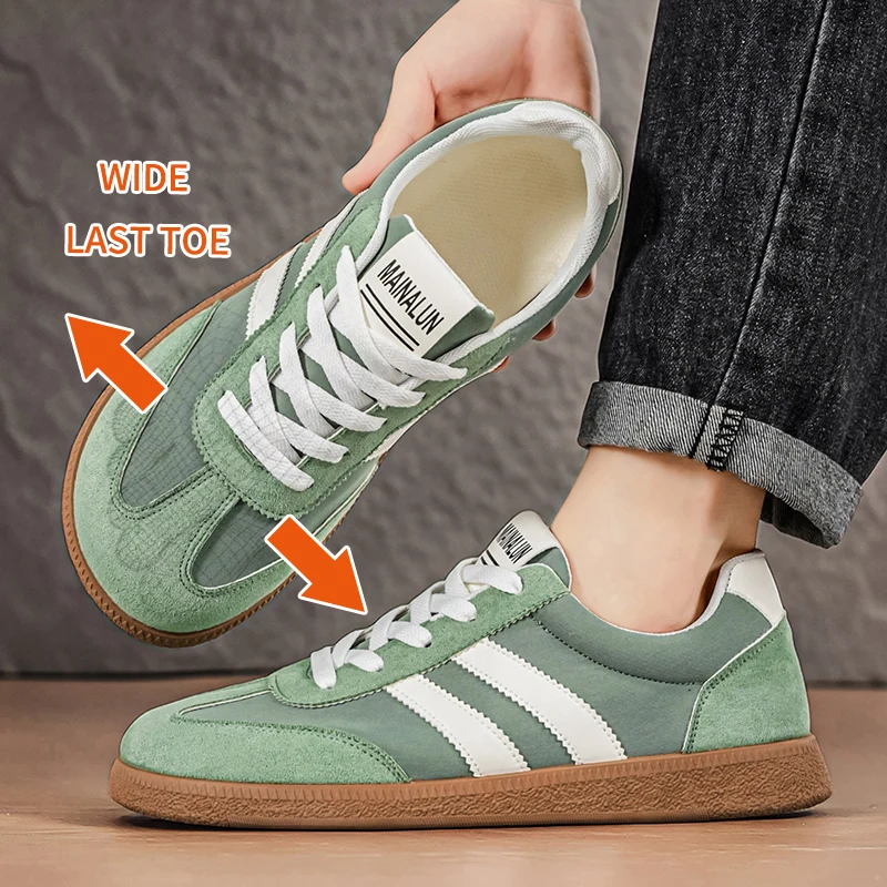 Baskets pour hommes à largeur extra-large - Chaussures basses en PU et semelle en PVC, grandes tailles, idéales pour l'intérieur/extérieur, le travail, les voyages, etc.