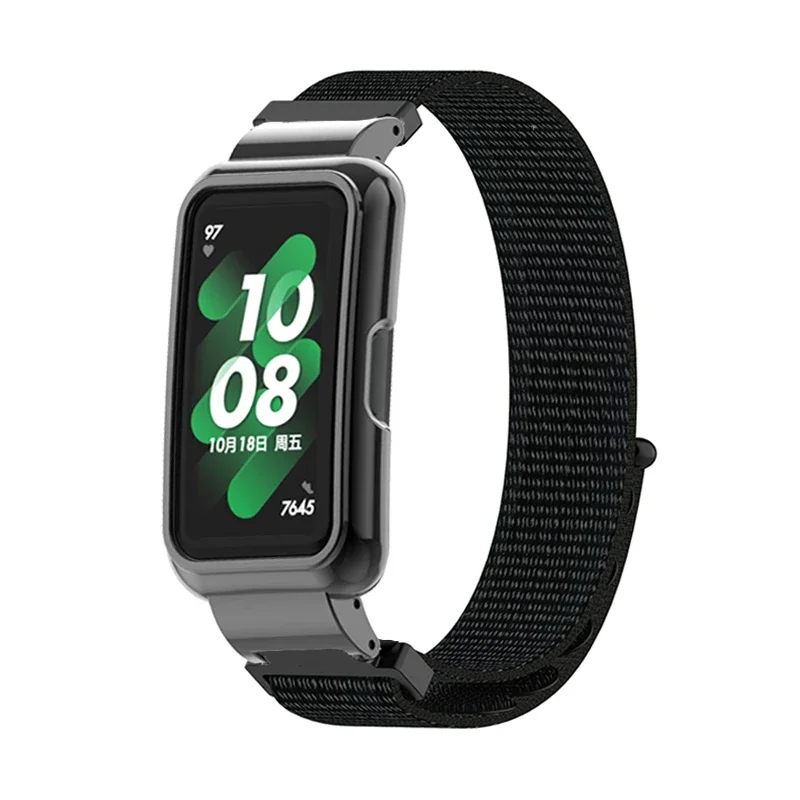 النايلون نسج المعصم الفرقة ل الشرف الفرقة 6 7 الذكية الفرقة اكسسوارات حزام لهواوي الفرقة 7 6 سوار حافظة معدنية حامي الوفير