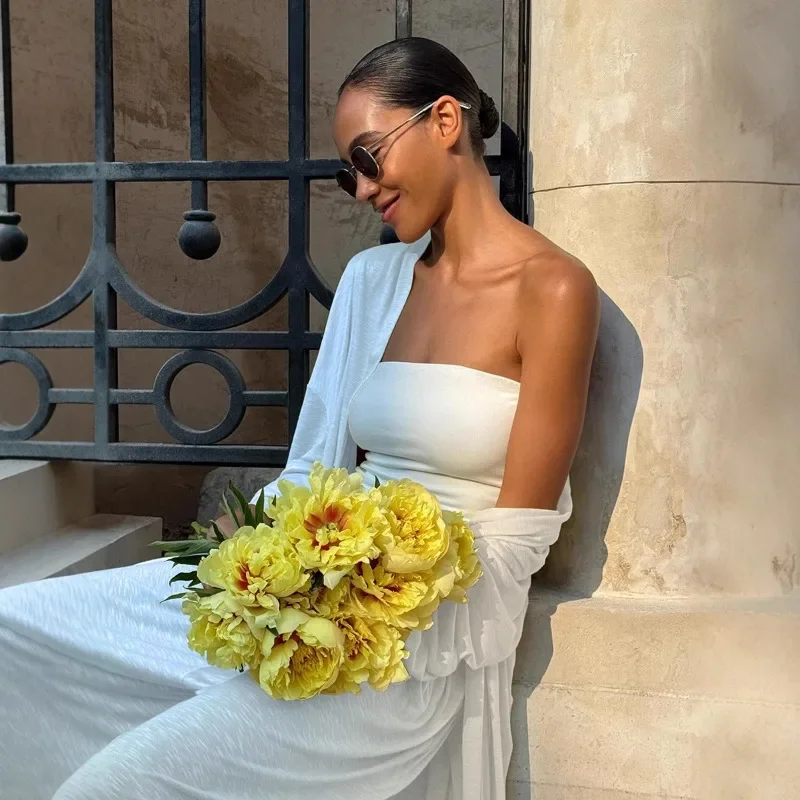 

Женская однотонная повседневная свободная домашняя одежда, осенний элегантный длинный топ и брюки-фонарики, костюм из 2 предметов, свитшот 2025 г.