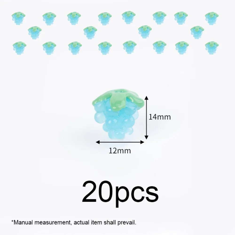 With Hole Glass Fruit Beads 43 Styles 3D Fruit‑shaped Fruit Charm Beads Handmade Fired Colorful Fruit Glass Beads for 20pcs