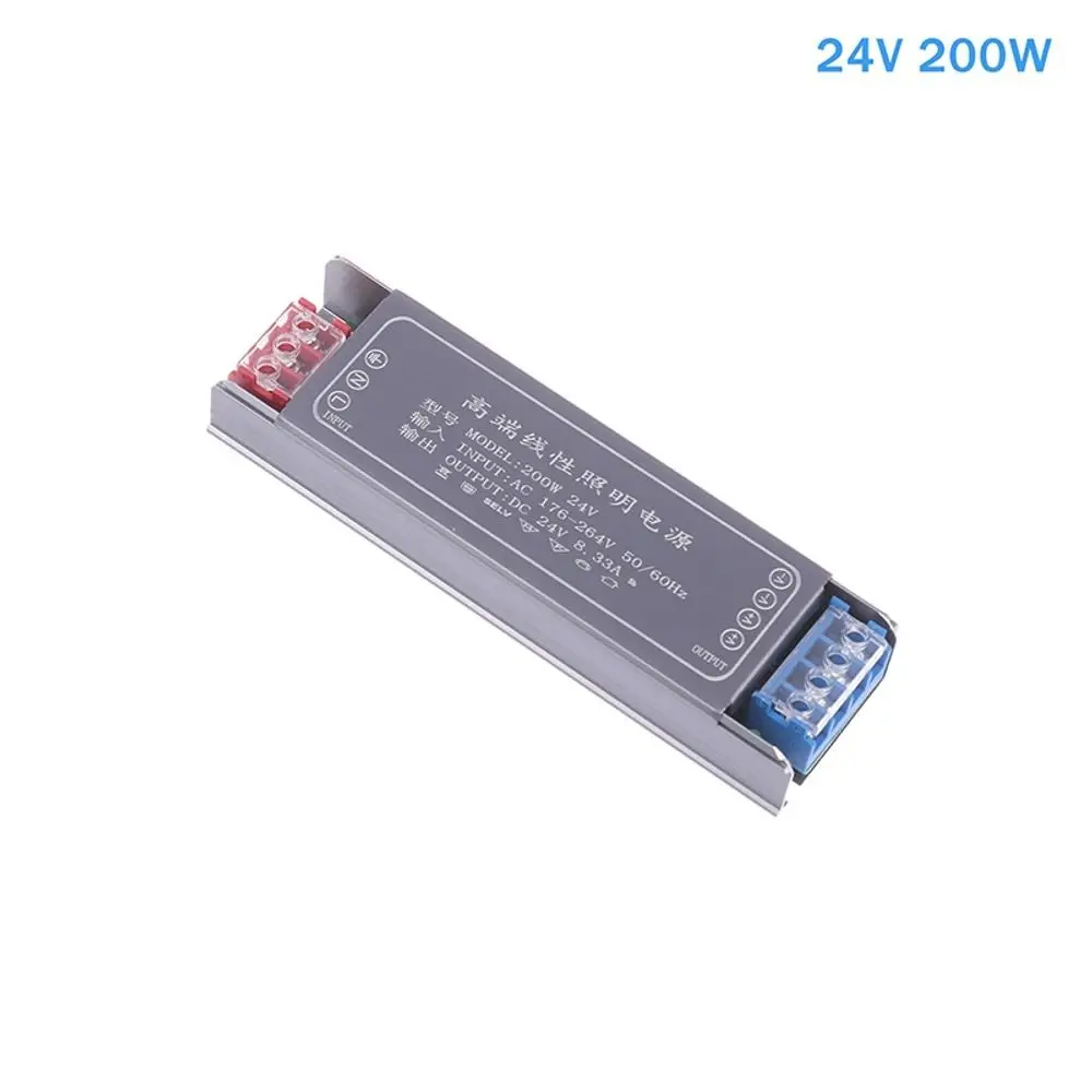 1Pcs DC 12V 24V Switching Power Supply AC100-264V 60-400W LED Light Driver Aluminum Profile Short Circuit Protection