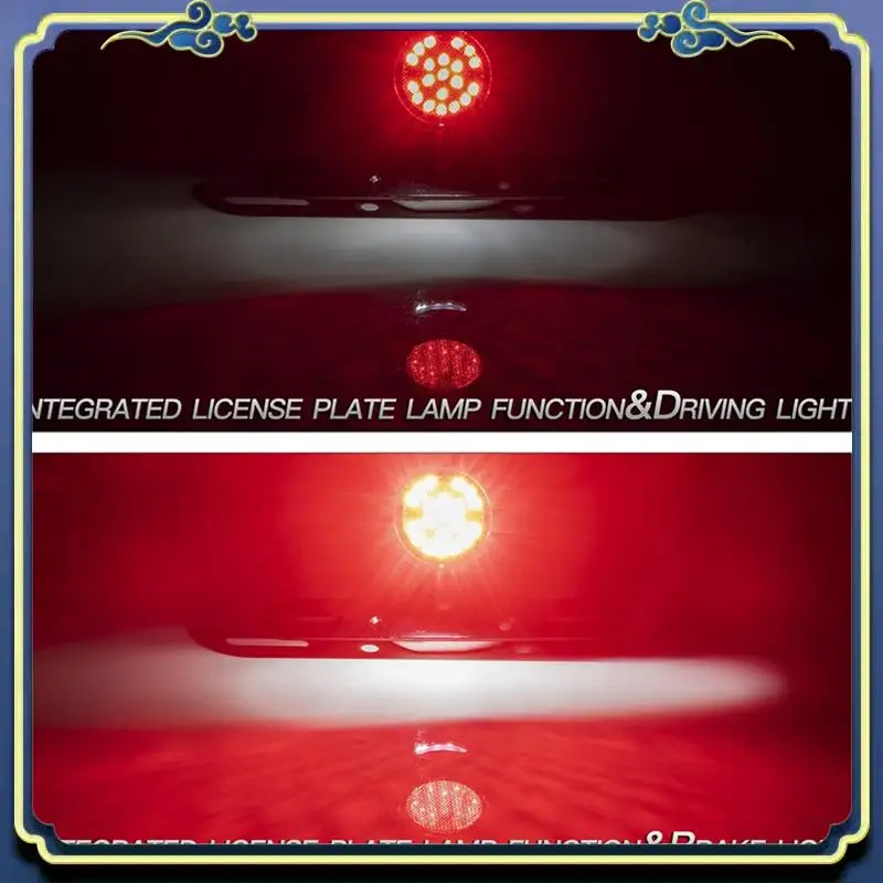 AU16-1 PCS Motorcycle Retro LED Tail Brake Stop Light Lamp License Plate Light Replacement Parts Accessories B