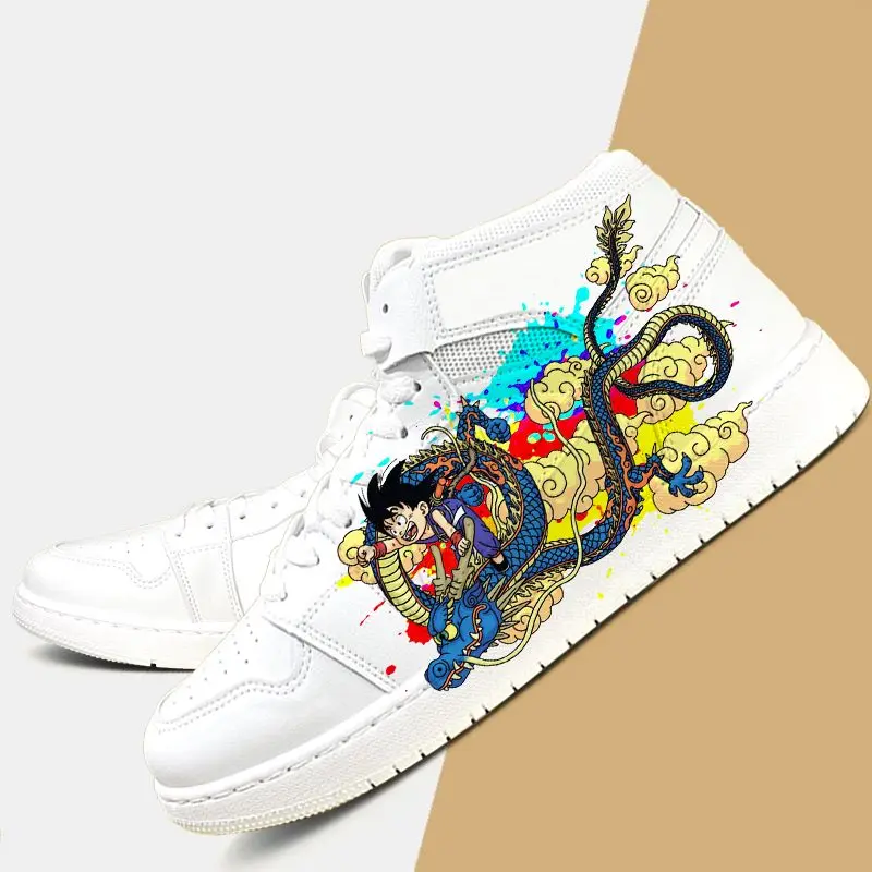 لعبة دراغون بول أنيمي جوكو رجل أحذية رياضية كاجوال حذاء أبيض طالب الراحة الرياضية حجم كبير أحذية مفلكنة Zapatillas De Hombre
