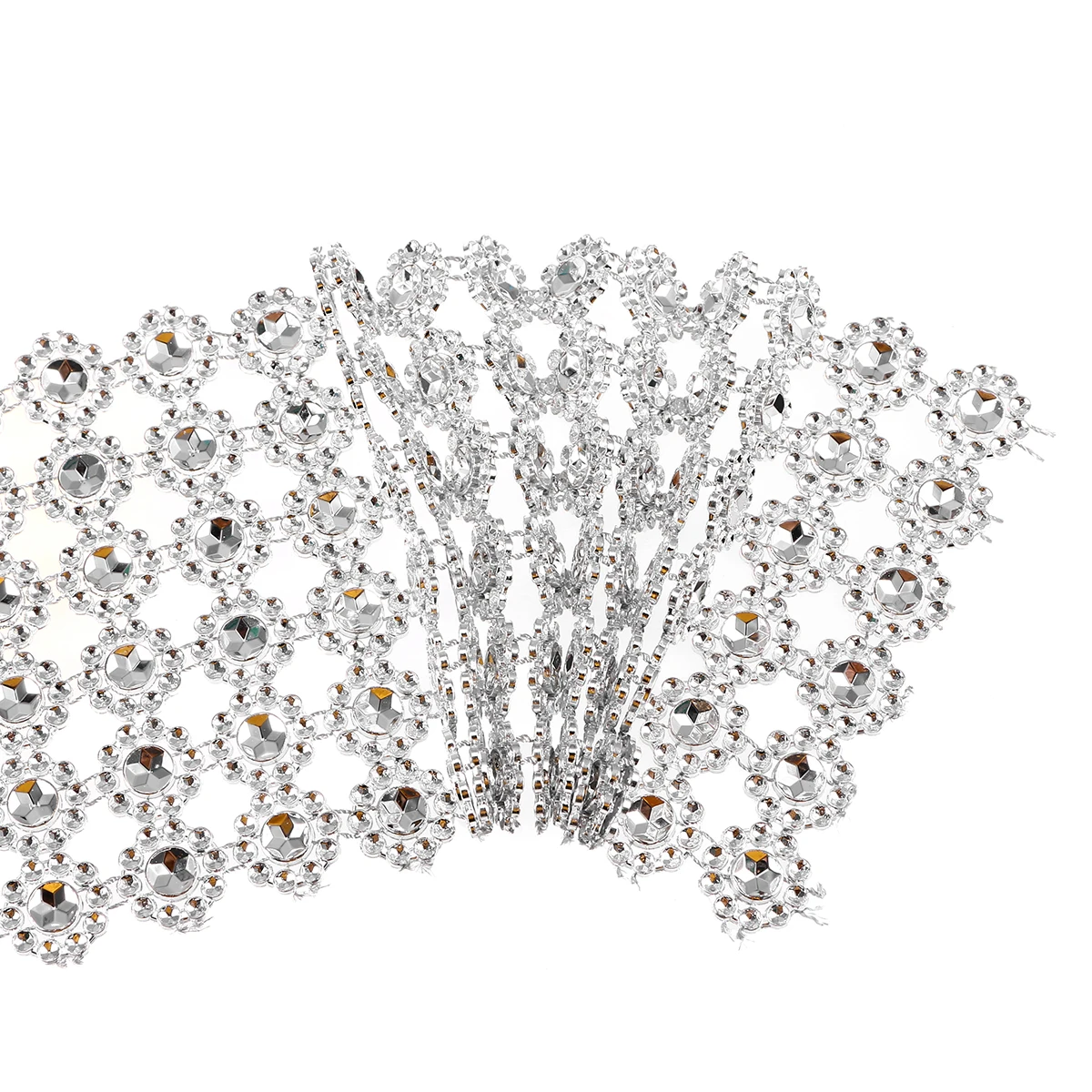 

Sunflower Electroplating Drilling Crystal Ribbon Rhinestone Mesh Wrap Vase Decoration Party Supplies Wedding Bouquet Table