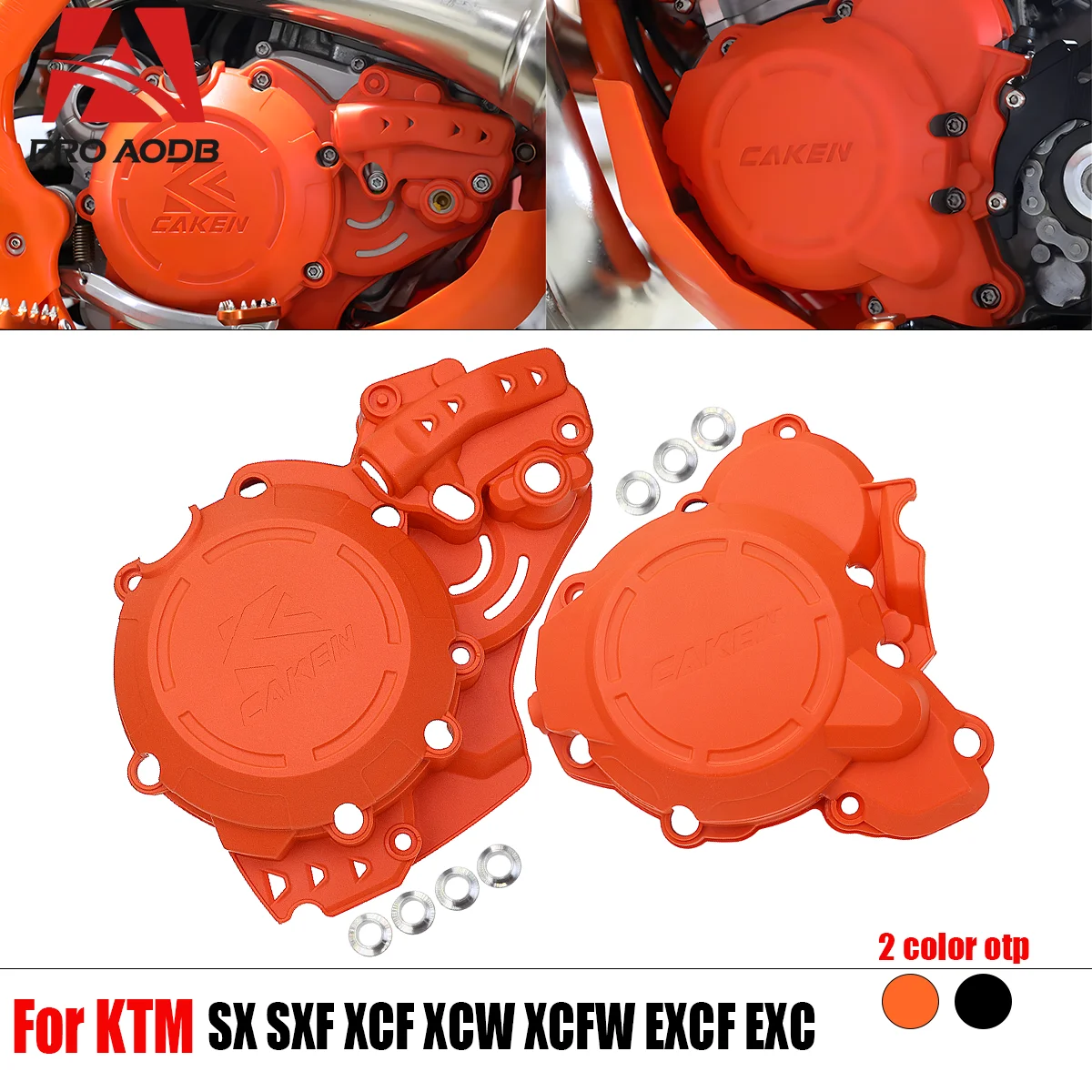 

Motorcycle Clutch Cover and Ignition Protector Guard Professional Combo For Husqvarna KTM EXC SX XC XCW TPI 2017-2023 etc