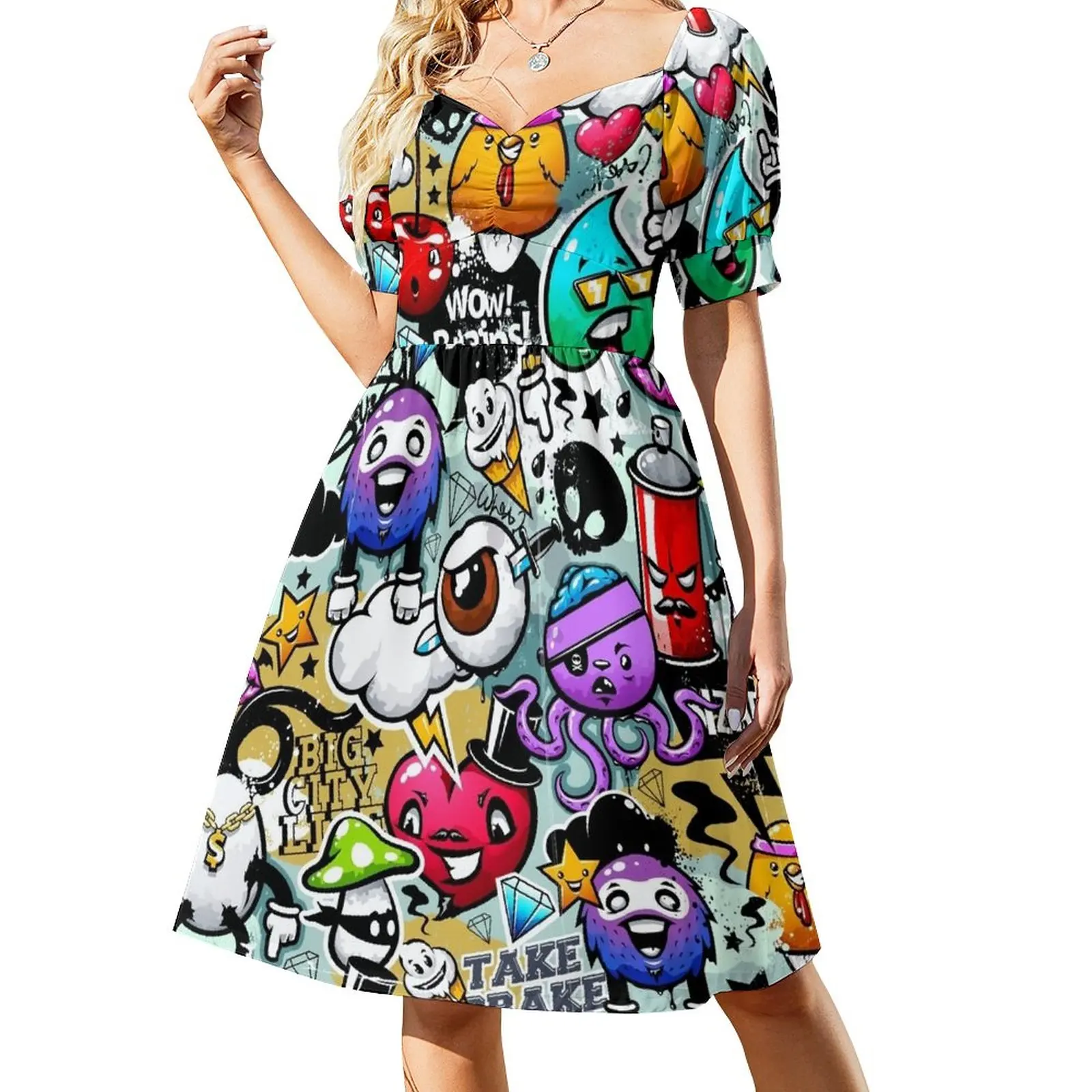 

graffiti fun Sleeveless Dress women's clothing summer 2023 novelties Women's clothing