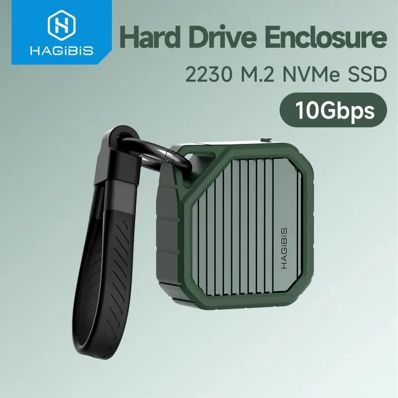 Hagibis 2230 M.2 NVMe SSD 인클로저 USB 3.2 Gen 2 10Gbps-NVMe PCI-E M.2 SSD 케이스 노트북 iPhone 16 Pro iPad용 외부 SSD