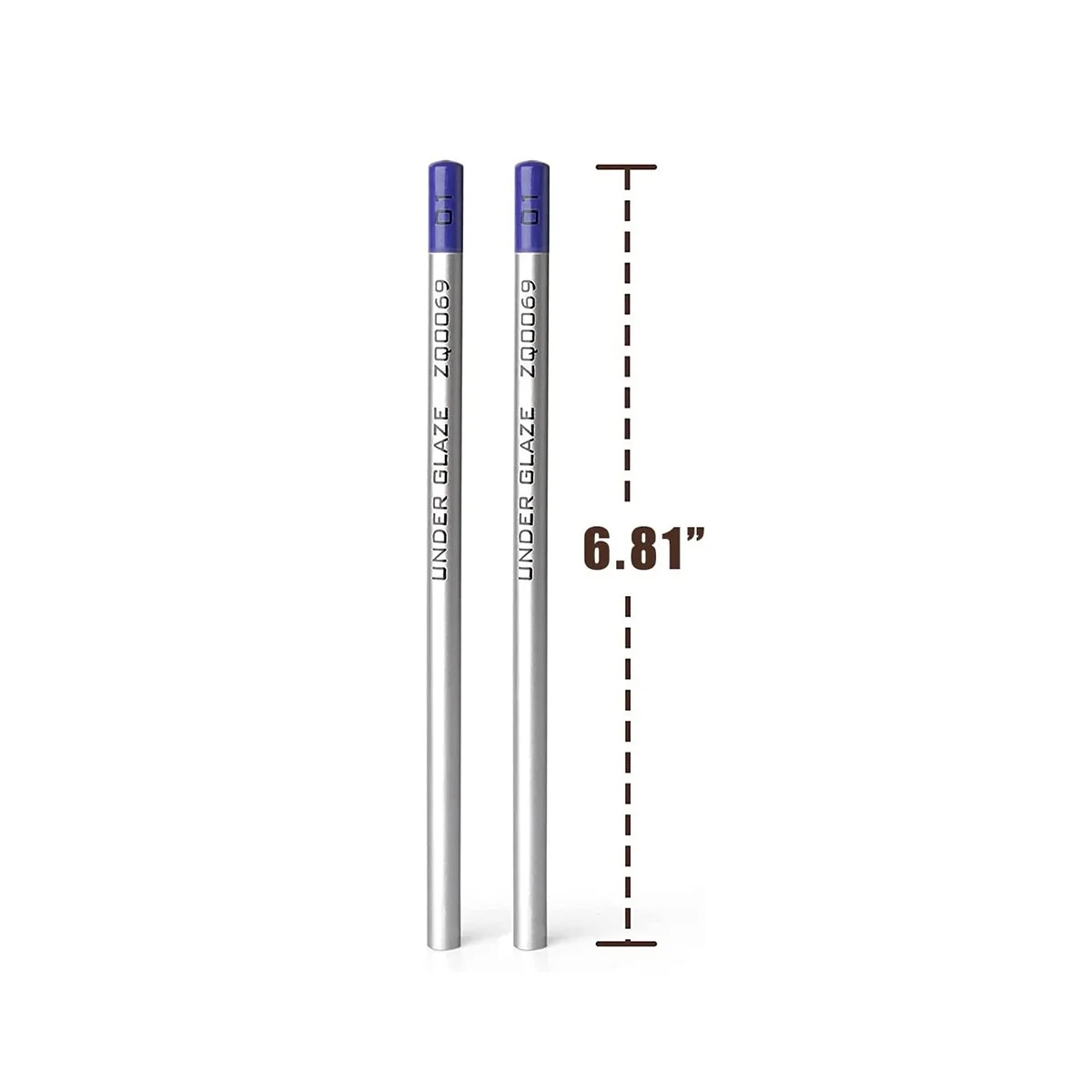 Pensil Underglaze 2Pcs, pensil Underglaze untuk tembikar, pensil Underglaze presisi untuk tembikar B