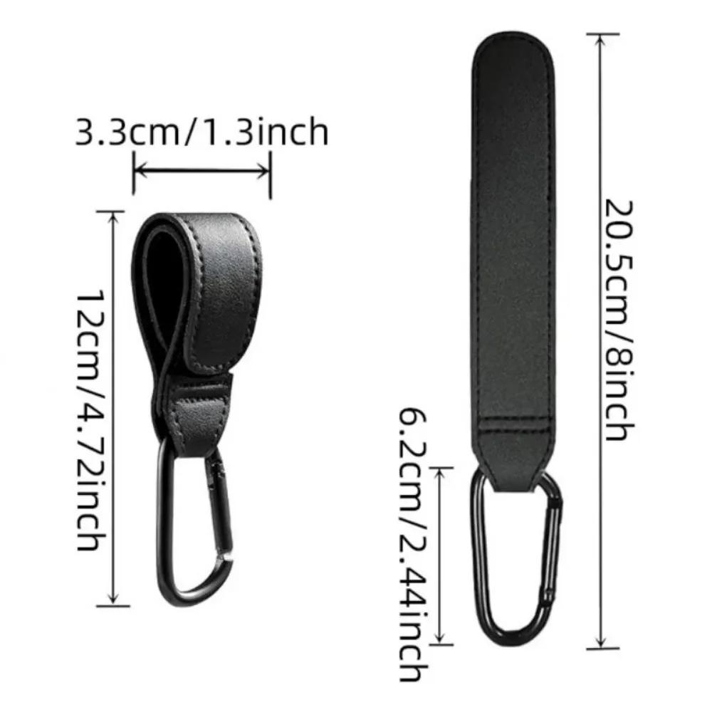 1/2 Stück PU-Lederhaken, tragbares Trolley-Griff-Zubehör, geeignet für Windeln und Einkaufstaschen, ideales Geschenk für Weihnachten