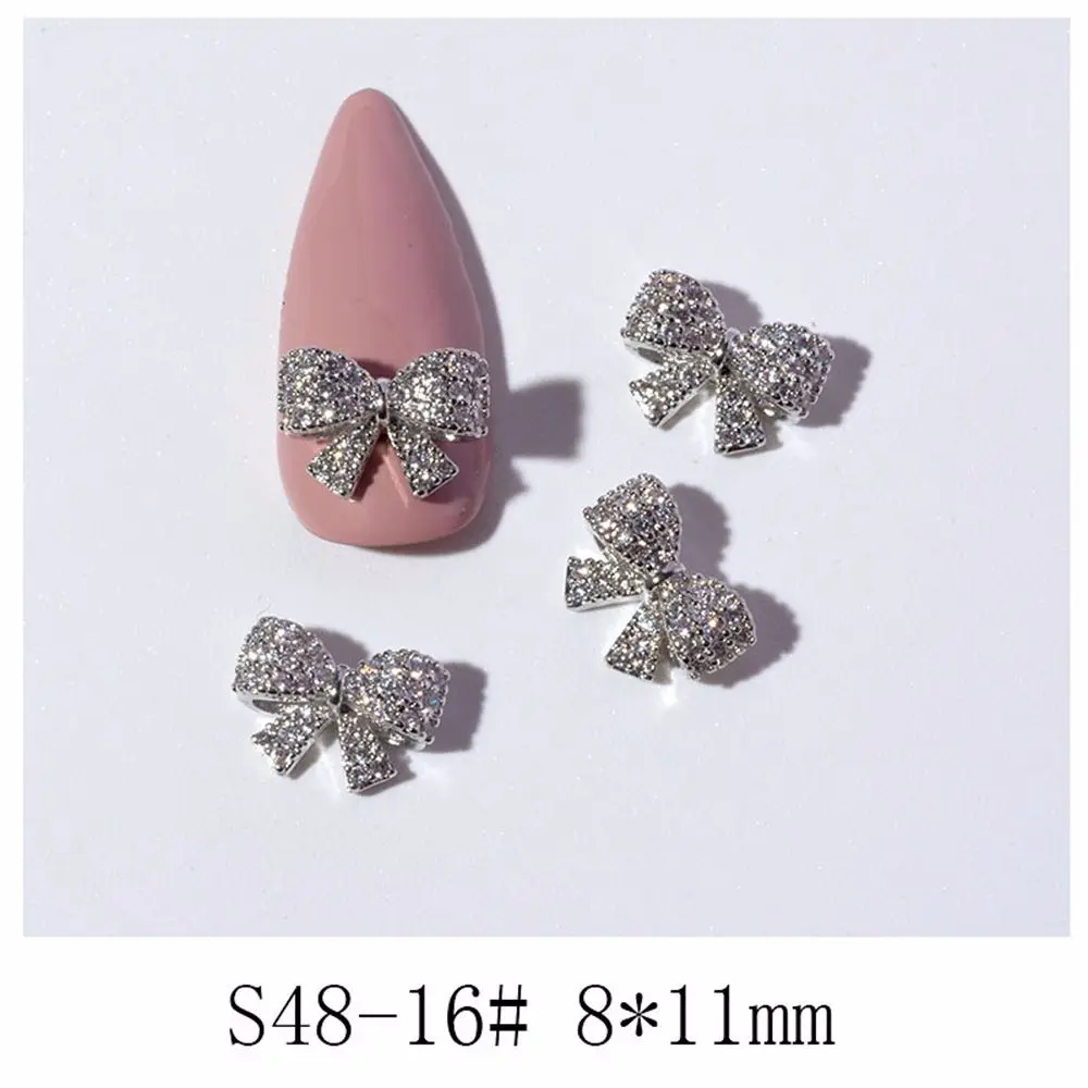 

Flash Pearl Diamond Crystal Glass Stone Manicure Tools Butterfly Nail Jewelry DIY Nail Art Decorations Bow Nail Rhinestones