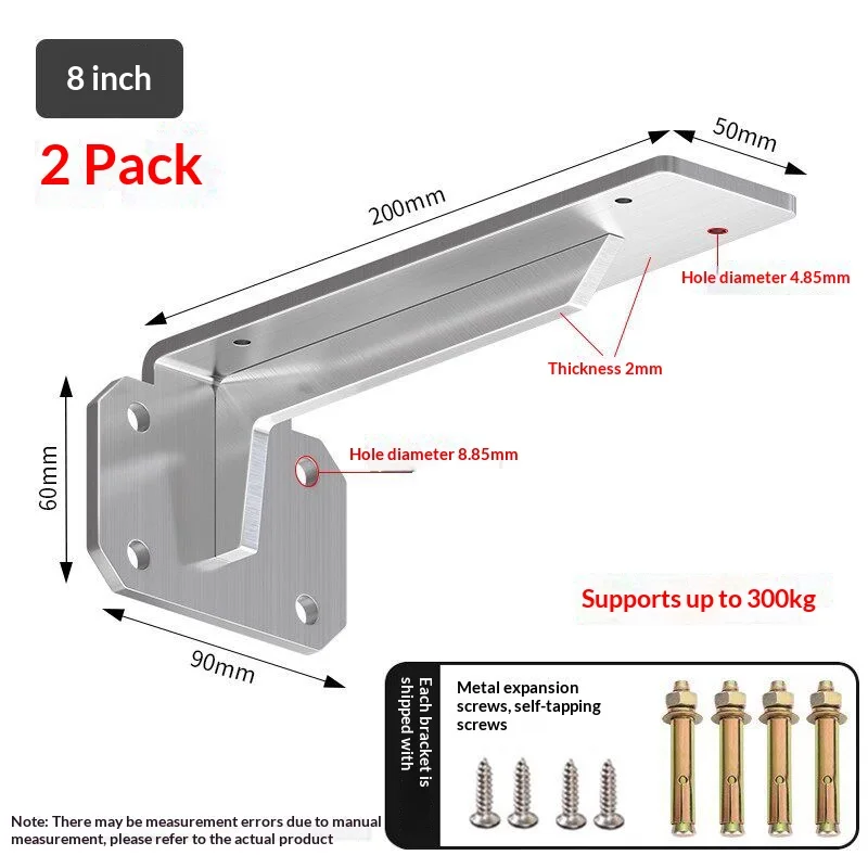 Stainless Steel Triangular Bracket Wall-Mounted Shelf Support Bracket Invisible Load-Bearing Right Angle Fixing Magic Shelf Brac