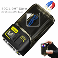 C5 LED Flashlight Type-C Charging Lamp Head Rotation with Magnetic Multifunctional Mini Keychain Emergency EDC Portable Light