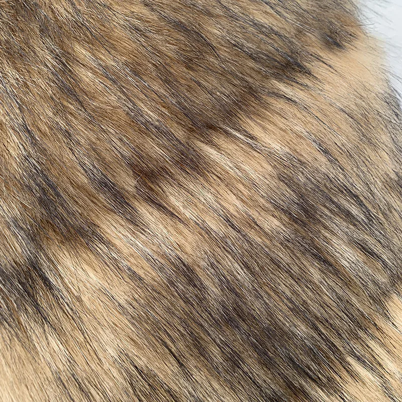 Donne Faux Raccoon pelliccia di volpe cappotto ritagliato moda O collo manica lunga soffice giacca corta in pelliccia sintetica donna piumino