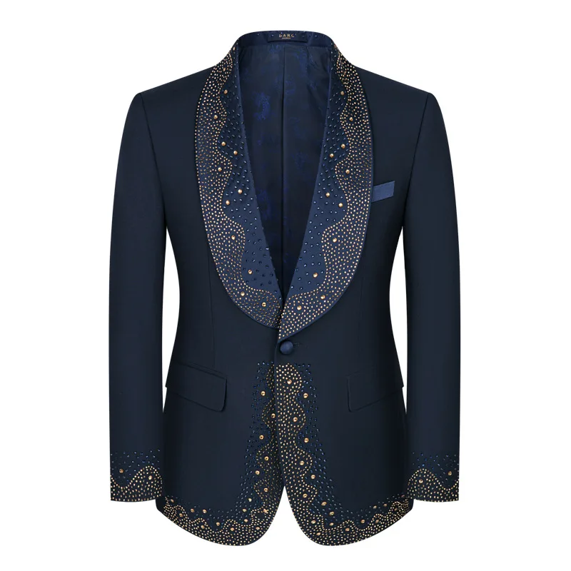 Latest Coat Pant Designs Fashion Shiny Black Men Suits for Wedding Groom Tuxedos Slim Fit 2025 Masculino Prom Party 3 Pieces