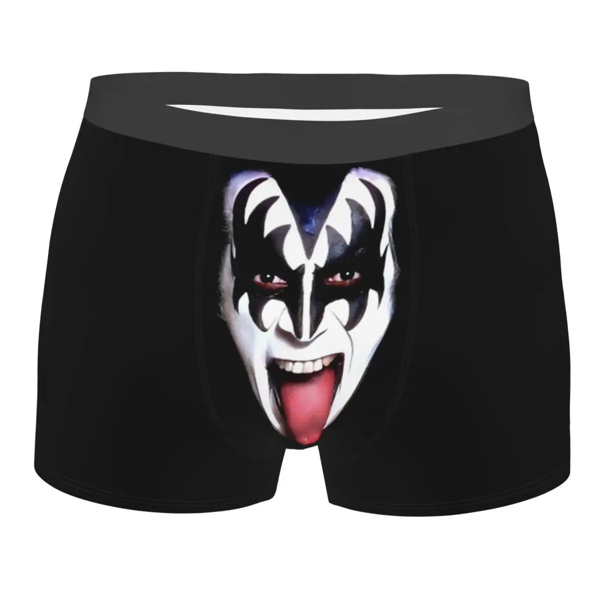 

Пользовательские шорты-боксеры Heavy Metal Rock Music Band Kiss для мужчин, нижнее белье с 3D принтом, трусы, эластичные трусы