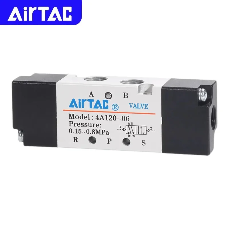 AIRTAC 4A120-M5 4A120-06 4A220-06 Original Pneumatic 5/2 Way Double Air Control Valve 4A220-08 4A320-08 4A320-10 4A420-15