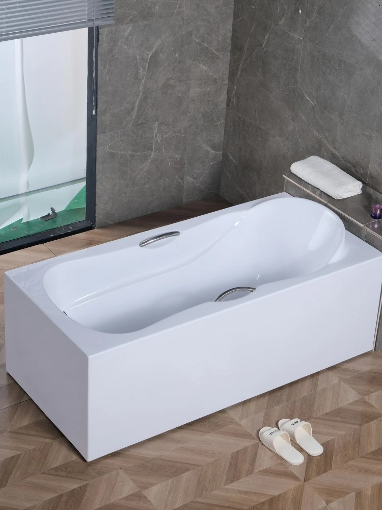 Acrylic Seamless Integrated Home Thickened Bathroom Bathtub Adult Bathtub Installation-free Hotel