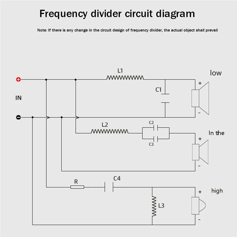 3 Way Frequency Divider Treble+Midrange+Bass HiFi Crossov Audio Frequency Divider Home Theater Speaker Frequency Divider