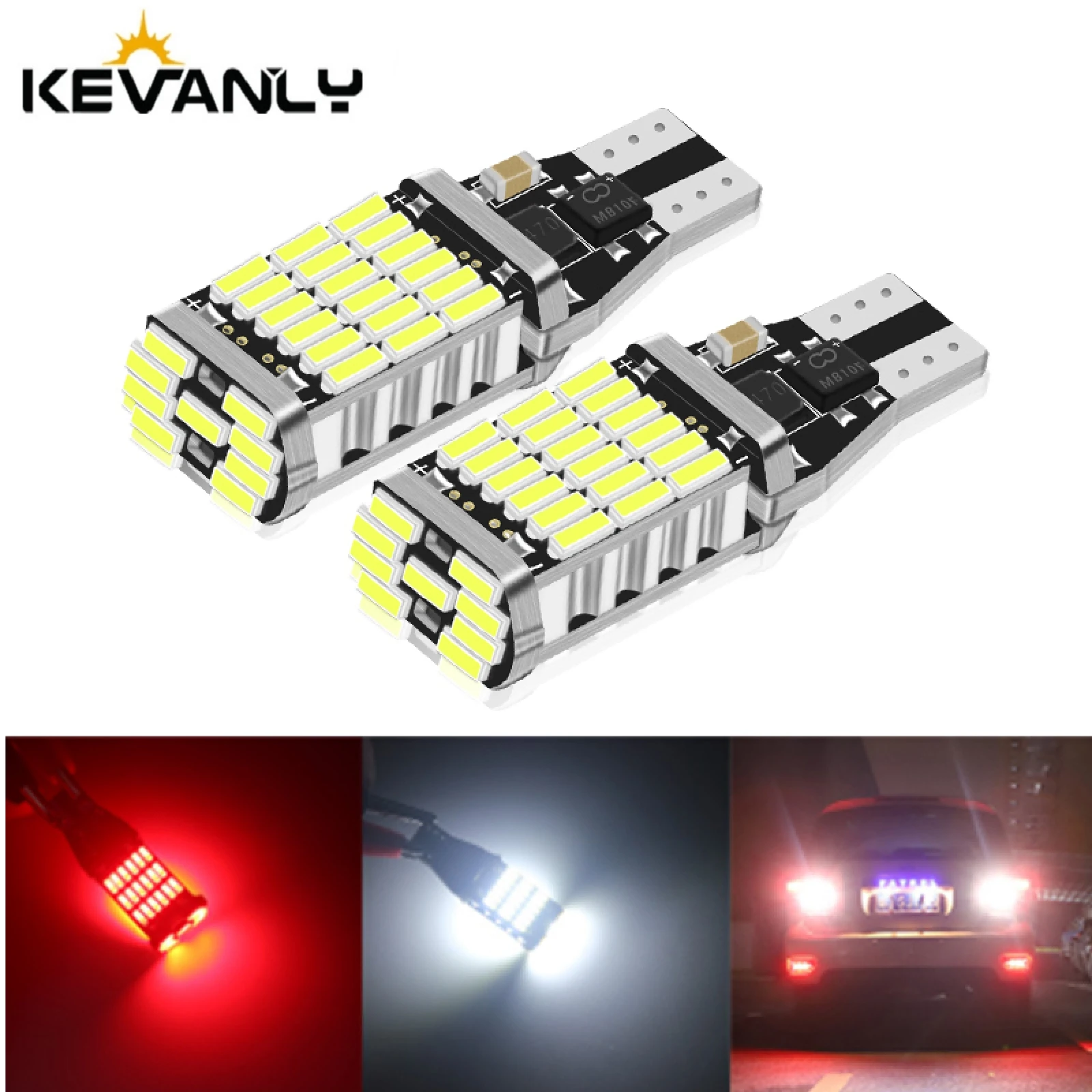 2 PCS T15 W16W 921 912 T16 902 LED Bulbs High Power 45pcs 4014SMD Super Bright 1200LM Replace For Car Reversing Light 12v white