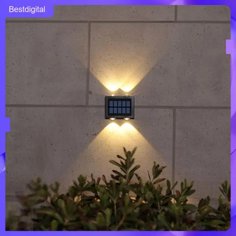 Solar Wall Light Warm Light Waterproof Solar Charging Energy Saving Automatically Turned Home-appliance Led Stairs Light Abs