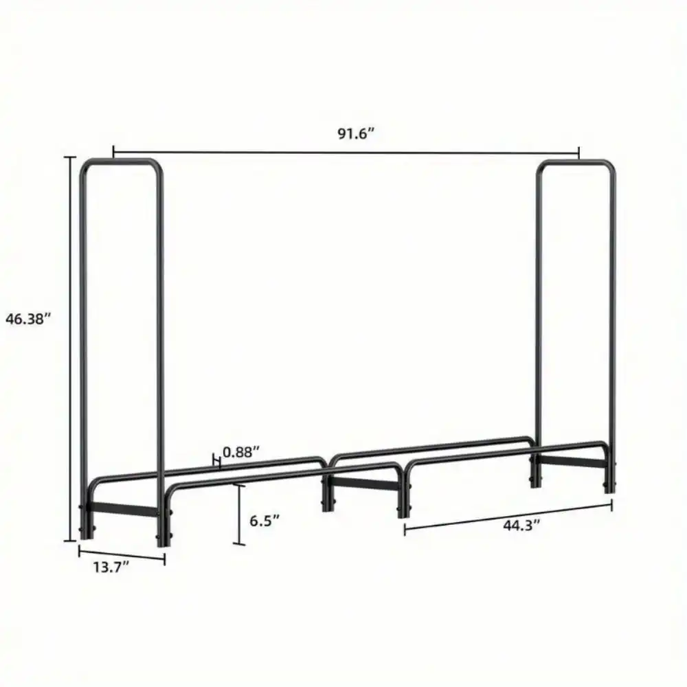 

Adjustable Size Firewood Rack Log Holder Storage Holder Outdoor Backyard