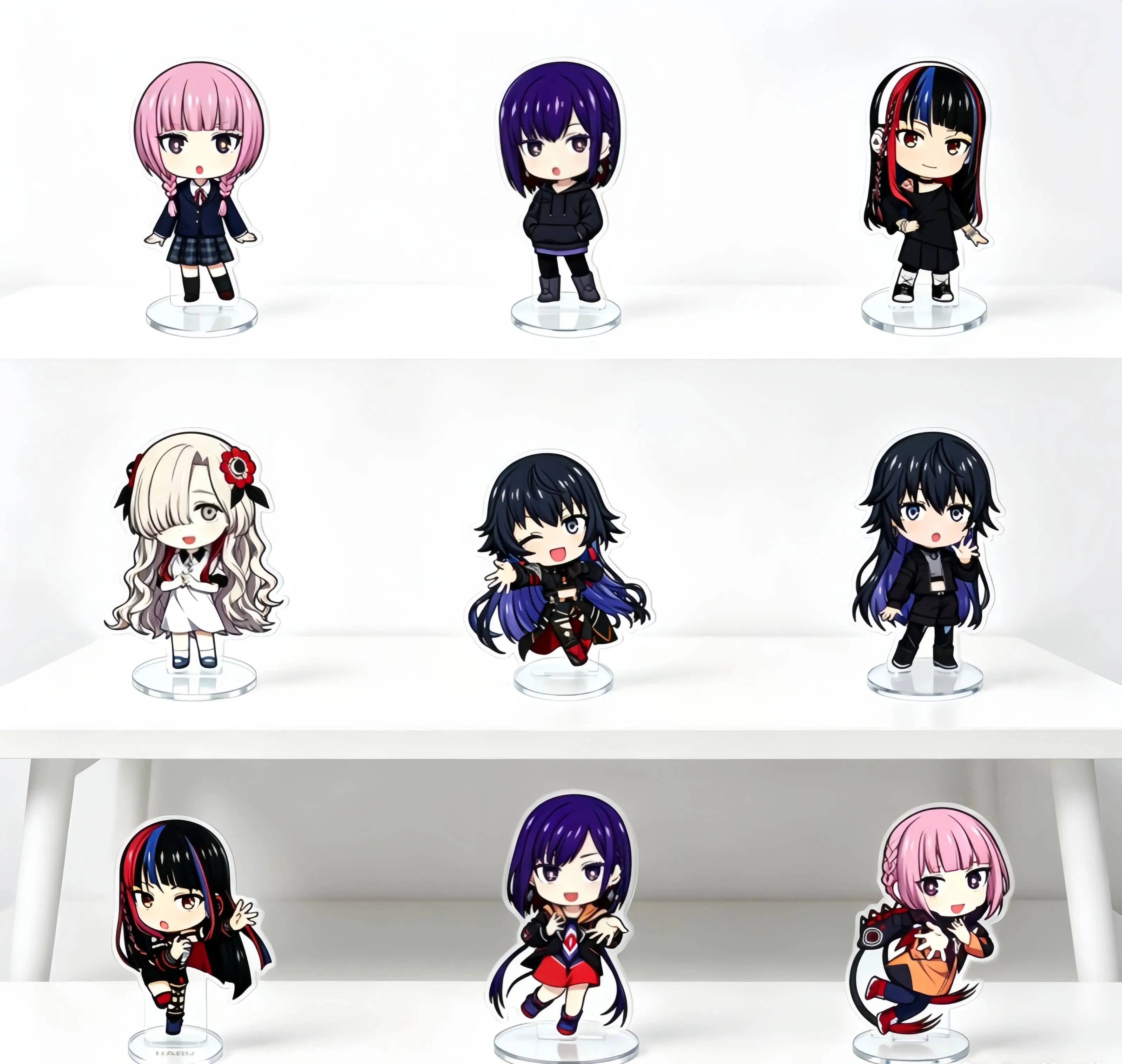 15pcs/Anime Kamitsubaki City Under Construction （Morisaki Kafu）Standing Plates Desk Decoration Acrylic Stand Keychain Gift 10cm
