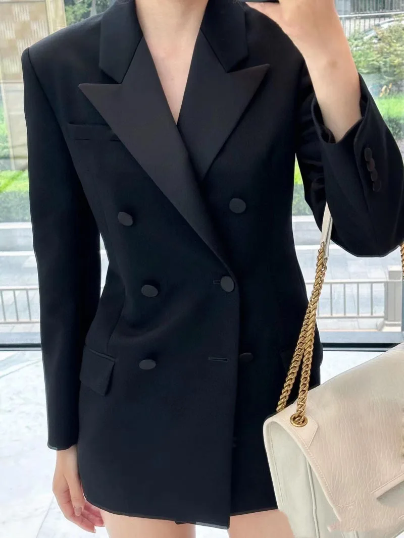 Korean version of British style women's suit, loose, casual, handsome, versatile, straight tube small suit jacket