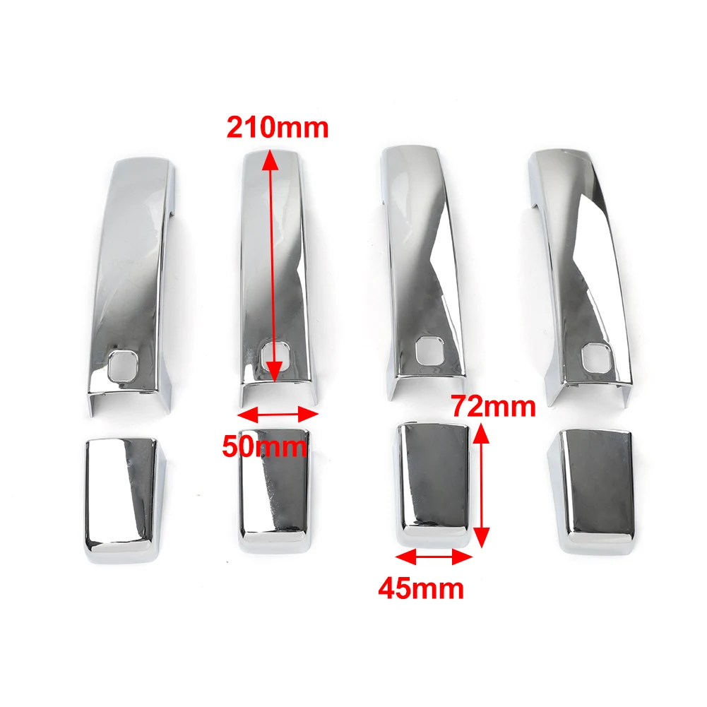 8Pcs Car Exterior Side Door Handle Cover Chrome For Land Rover Discovery 4 LR4 2010 2011 2012 2013 2014 2015 2016 LR061482